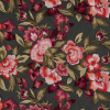 Burgundy Novelty Floral Embroidered Mesh | Mood Fabrics