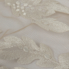 White on Nude Floral Embroidered Lace - Detail | Mood Fabrics