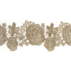 Metallic Gold Rose Lace Trim - 5 | Mood Fabrics