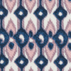 Purple Geometric Ikat Printed Stretch Cotton Sateen - Detail | Mood Fabrics