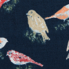 Navy Birds Printed on a Cotton Sateen - Detail | Mood Fabrics