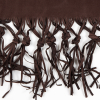 Italian Dark Brown Suede Fringe with Knots - 8.5 - Detail | Mood Fabrics