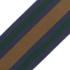 Italian Gray/Yellow/Green Striped Stretch Grosgrain Ribbon - 2 - Detail | Mood Fabrics