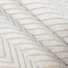 Cream Chevron Polyester Chenille - Folded | Mood Fabrics