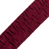 Italian Wine Ruched Stretch Wool Trimming - 1.5 - Detail | Mood Fabrics