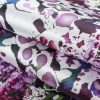 Purple Abstract Floral Digitally Printed Polyester Mikado/Twill - Folded | Mood Fabrics