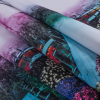 Digitally Printed Floral Landscape on a Premium Polyester Satin - Folded | Mood Fabrics