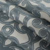 Pewter/Cream Damask Embroidered Linen - Folded | Mood Fabrics