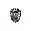 Italian Charcoal Teardrop Rhinestone Button - 36L/23mm - Detail | Mood Fabrics
