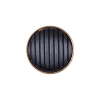 Italian Black and Gold Zamac Button - 32L/20mm | Mood Fabrics