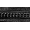 Italian Black Embossed Faux Leather - 1.75 - Detail | Mood Fabrics
