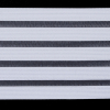 Italian White Elastic Trim w/ Sheer Stripes - 4 - Detail | Mood Fabrics