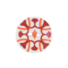 Italian Red/Orange/White Coconut Button - 36L/23mm | Mood Fabrics
