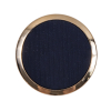 Italian Navy and Gold Plastic Shank-Back Button - 44L/28mm | Mood Fabrics