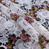 White Floral Embroidered Guipure Lace - Folded | Mood Fabrics