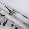 Rosewater and Whisper White Digitally Printed Flowers on a Premium Mikado/Twill - Folded | Mood Fabrics