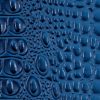 Blue Crocodile Vinyl - Detail | Mood Fabrics