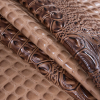 Chocolate Crocodile Vinyl - Folded | Mood Fabrics