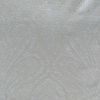 Beige Cotton Faille with a Pewter Paisley Foil | Mood Fabrics