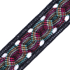 Black Multicolor Crochet Trim - 1.25 - Detail | Mood Fabrics