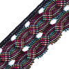 Black Multicolor Crochet Trim - 1.75 - Detail | Mood Fabrics