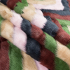 Chevron Multicolored Faux Fur - Folded | Mood Fabrics