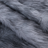 Black and White Long Haired Faux Fur - Folded | Mood Fabrics