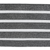 Italian Metallic Silver Elastic Trim with Sheer Stripes - 3.5 - Detail | Mood Fabrics