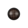 Italian Brown Checkered Plastic Button - 32L/20mm | Mood Fabrics