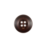Italian Dark Brown 4-Hole Plastic Button - 24L/15mm - Detail | Mood Fabrics