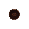 Italian Dark Brown Faux Leather Plastic Button - 24L/15mm - Detail | Mood Fabrics