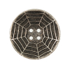 Italian Silver Spider Web Metal Button - 44L/28mm | Mood Fabrics