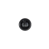 Italian Black Spiral Etched Plastic Button - 16L/10mm - Detail | Mood Fabrics