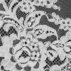 Off-White Floral Fancy Corded Lace with Scalloped Eyelash Edges - Detail | Mood Fabrics