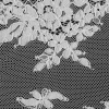 White Floral Fancy Corded Lace with Scalloped Eyelash Edges - Detail | Mood Fabrics