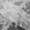 Off-White Floral Fancy Corded Lace with Scalloped Eyelash Edges - Folded | Mood Fabrics