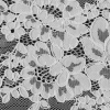 Off-White Floral Fancy Corded Lace with Scalloped Eyelash Edges - Detail | Mood Fabrics