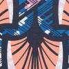 Papaya Punch and Delft Blue Stretch Cotton Poplin Print - Detail | Mood Fabrics