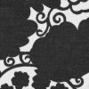 Black and Ivory Floral and Paisley Printed Stretch Cotton Sateen - Detail | Mood Fabrics