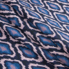 Gothic Grape and Vanilla Cream Python Printed Stretch Cotton Sateen - Folded | Mood Fabrics