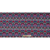 Victoria Blue/Magenta Multicolor Geometric Printed Stretch Cotton Twill - Full | Mood Fabrics