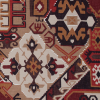 Red and Mustard Aztec Printed Brushed Canvas | Mood Fabrics