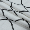 Zinc Classical Rayon Embroidered Linen - Folded | Mood Fabrics