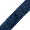 Navy European Brush Fringe - 1.25 - Detail | Mood Fabrics