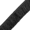 Black European Brush Fringe - 1.25 - Detail | Mood Fabrics