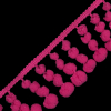 Pink European Pom Pom Fringe - 1.75 - Detail | Mood Fabrics