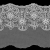Off-White Floral Embroidered Mesh Trim with a Scalloped Edge - 5.5 - Detail | Mood Fabrics