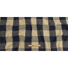 Navy and Frosted Almond Buffalo Check Linen and Cotton Woven - Full | Mood Fabrics