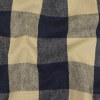 Navy and Frosted Almond Buffalo Check Linen and Cotton Woven | Mood Fabrics