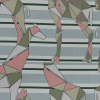 European Green and Coral Striped Geometric Giraffe Printed Cotton Poplin | Mood Fabrics